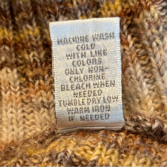 Ponsesa Sz L Striped Cowl Neck Knit Sweater Circle Hem Multi Womens - Picture 6 of 6